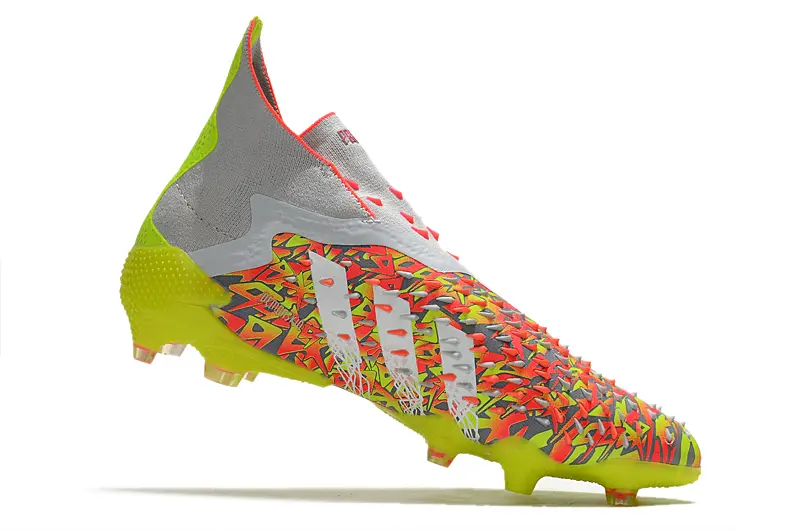 Adidas Predator Freak+ Laceless FG - Gray/Neon Yellow/Fusion Orange