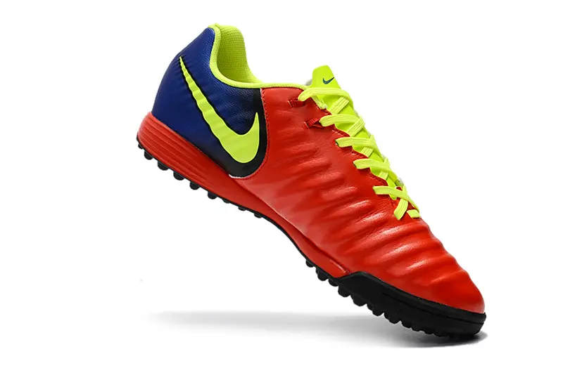 Nike Tiempo Ligera 4 TF - Red/Neon Yellow/Navy Blue