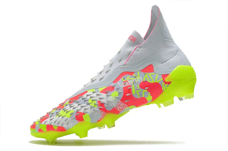 Adidas Predator Freak+ Laceless FG - White/Neon Pink/Glowing Green
