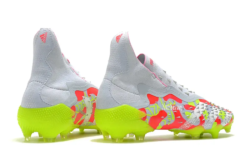 Adidas Predator Freak+ Laceless FG - White/Neon Pink/Glowing Green