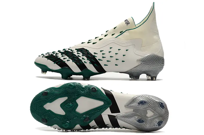 Adidas Predator Freak+ Laceless FG - White/Elegant Green/Shadow Black