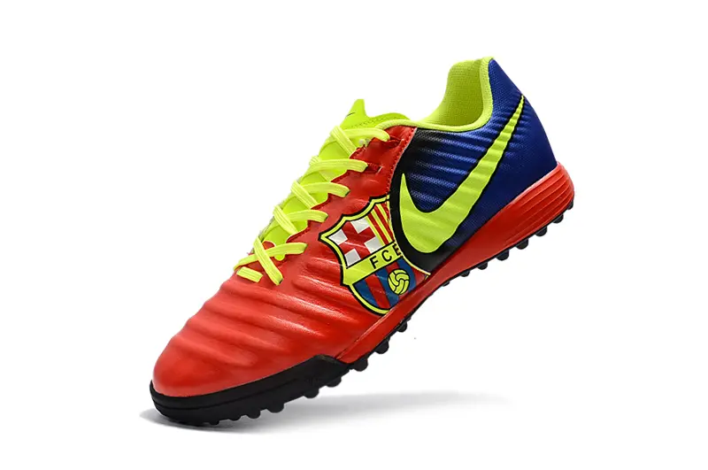 Nike Tiempo Ligera 4 TF - Red/Neon Yellow/Navy Blue