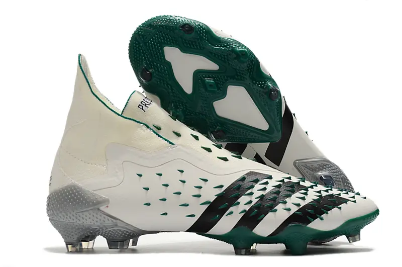 Adidas Predator Freak+ Laceless FG - White/Elegant Green/Shadow Black