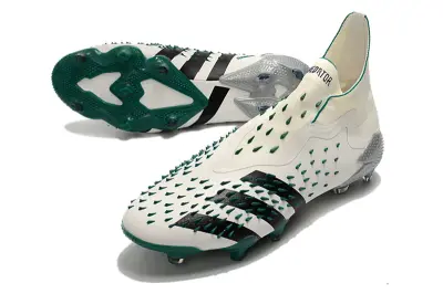 Adidas Predator Freak+ Laceless FG - White/Elegant Green/Shadow Black