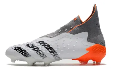 Adidas Predator Freak+ Laceless FG - White/Flame Orange/Shadow Gray