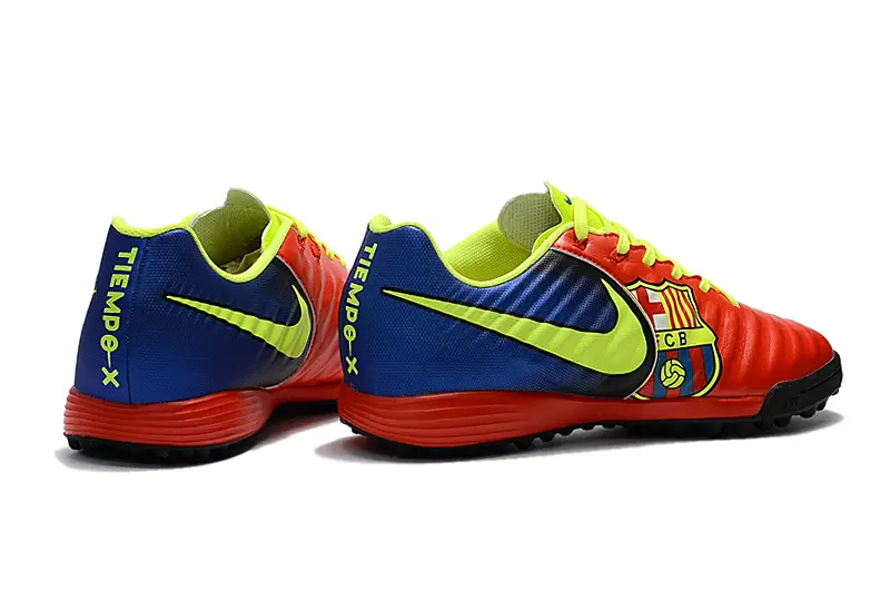Nike Tiempo Ligera 4 TF - Red/Neon Yellow/Navy Blue
