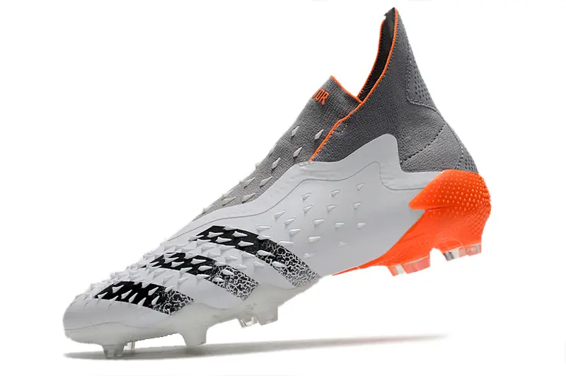 Adidas Predator Freak+ Laceless FG - White/Flame Orange/Shadow Gray