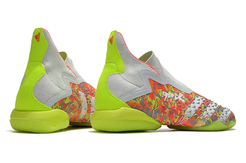Adidas Predator Freak+ Laceless IC - White/Neon Yellow/Fiery Red