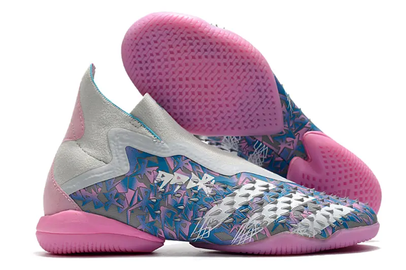 Adidas Predator Freak+ Laceless IC - Pink/Sky Blue/Pastel Pink