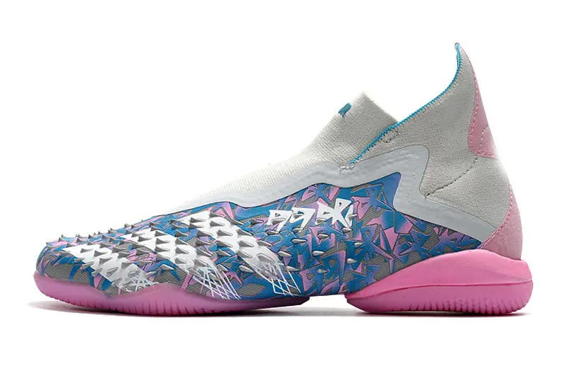 Adidas Predator Freak+ Laceless IC - Pink/Sky Blue/Pastel Pink