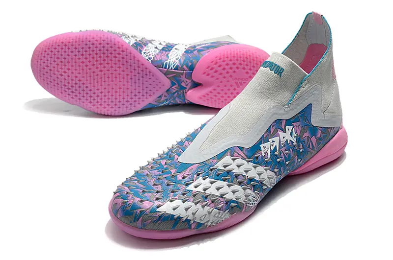 Adidas Predator Freak+ Laceless IC - Pink/Sky Blue/Pastel Pink
