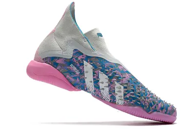 Adidas Predator Freak+ Laceless IC - Pink/Sky Blue/Pastel Pink