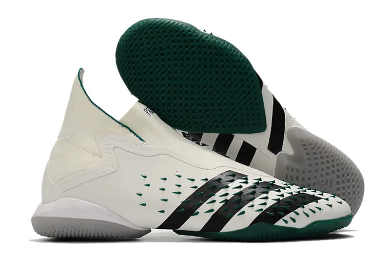 Adidas Predator Freak+ Laceless IC - White/Emerald Green/Black