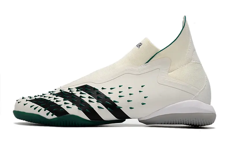 Adidas Predator Freak+ Laceless IC - White/Emerald Green/Black