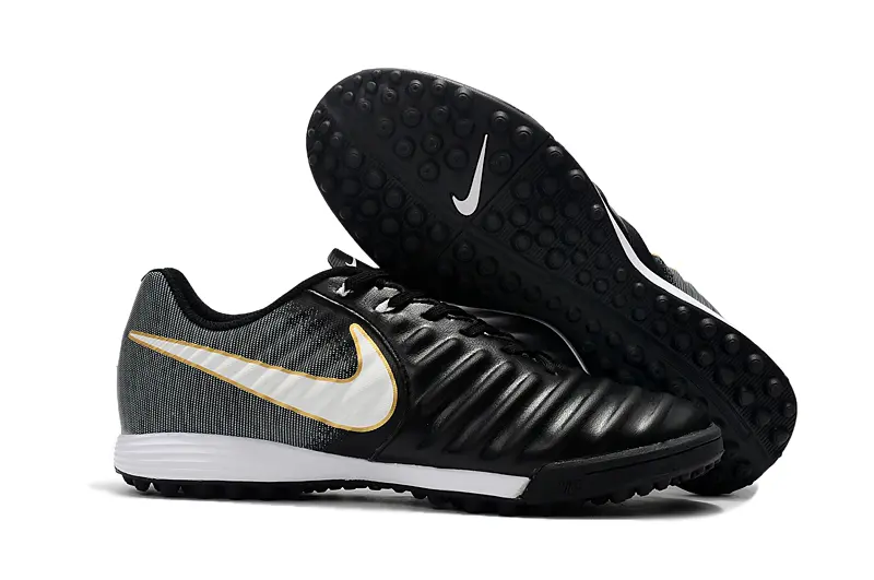 Nike Tiempo Ligera 4 TF - Black/Metallic Gold/White