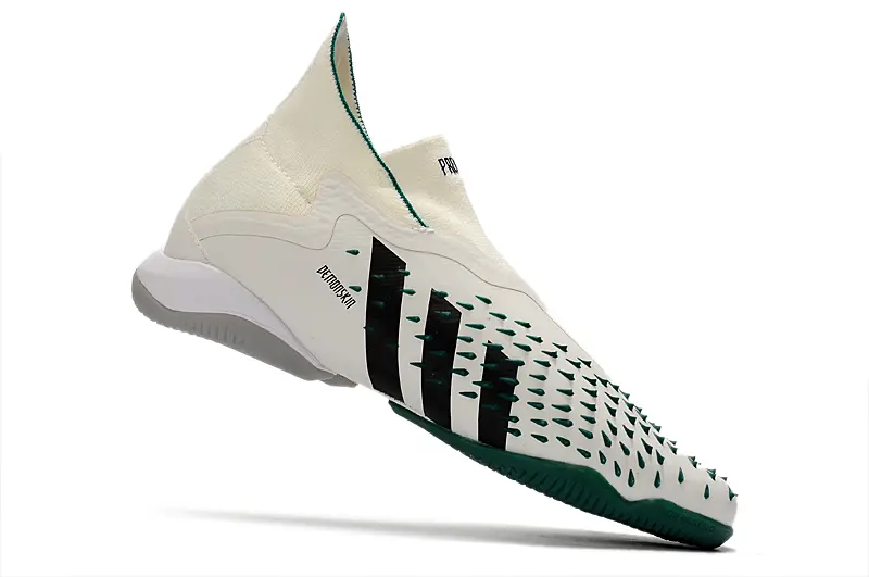 Adidas Predator Freak+ Laceless IC - White/Emerald Green/Black