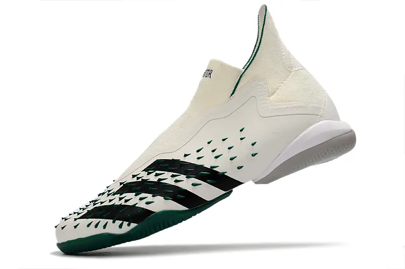 Adidas Predator Freak+ Laceless IC - White/Emerald Green/Black