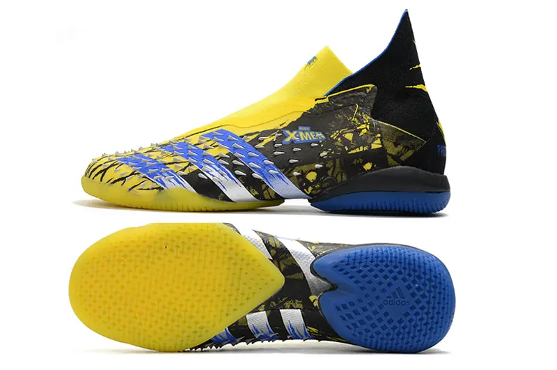 Adidas Predator Freak+ Laceless IC - Yellow/Vibrant Yellow/Night Sky Blue