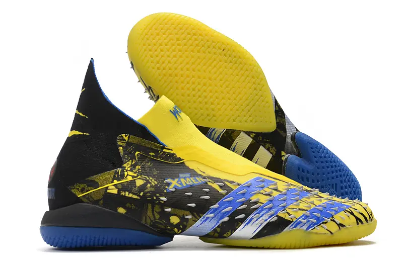 Adidas Predator Freak+ Laceless IC - Yellow/Vibrant Yellow/Night Sky Blue
