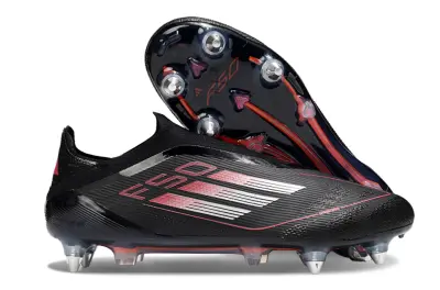 Adidas F50 Elite Laceless SG - Black/Electric Pink/Anthracite Gray