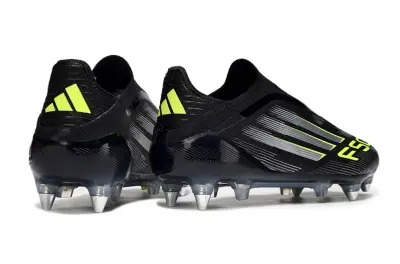 Adidas F50 Elite Laceless SG - Black/Lime Green/Carbon Grey