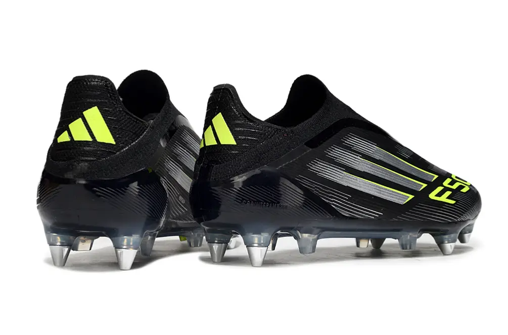 Adidas F50 Elite Laceless SG - Black/Lime Green/Carbon Grey