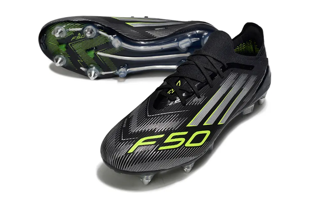 Adidas F50 Elite SG - Black/Vibrant Green/Metallic Silver