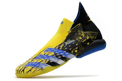 Adidas Predator Freak+ Laceless IC - Yellow/Vibrant Yellow/Night Sky Blue