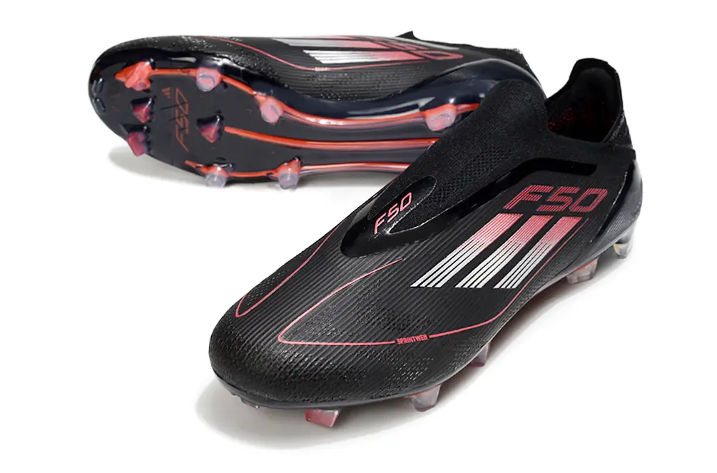Adidas F50 Elite Laceless FG - Black/Electric Pink/Smoke Gray