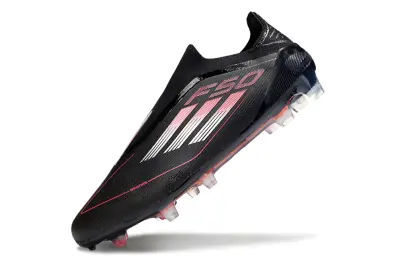 Adidas F50 Elite Laceless FG - Black/Electric Pink/Smoke Gray