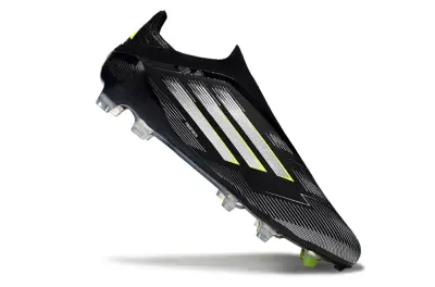 Adidas F50 Elite Laceless FG - Black/Dynamic Green/Metallic Silver
