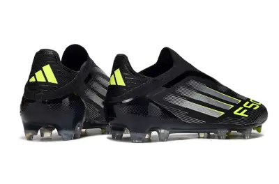Adidas F50 Elite Laceless FG - Black/Dynamic Green/Metallic Silver