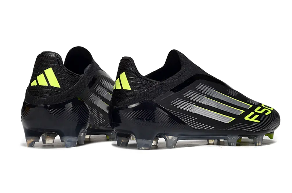 Adidas F50 Elite Laceless FG - Black/Dynamic Green/Metallic Silver