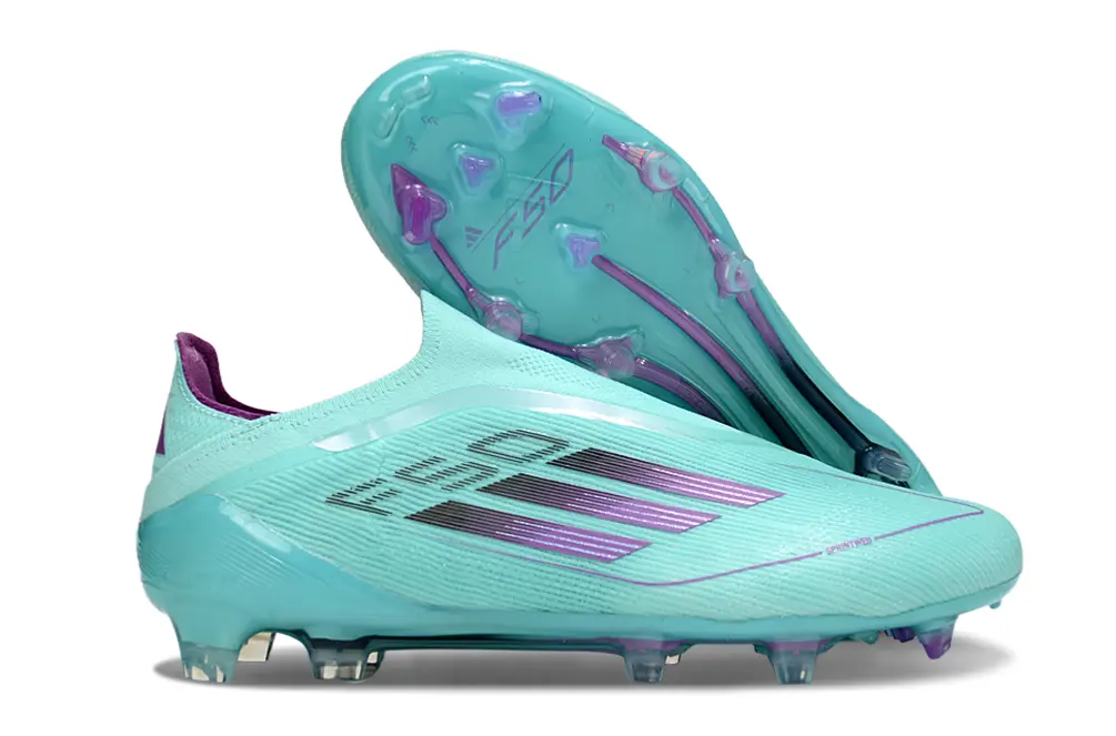 Adidas F50 Elite Laceless FG - Aqua/Vibrant Purple/Clean Black