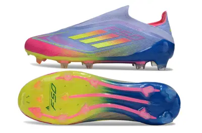 Adidas F50 Elite Laceless FG - Blue/Vibrant Pink/Neon Yellow