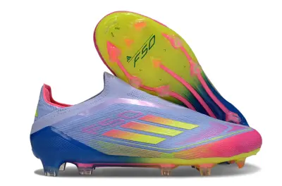 Adidas F50 Elite Laceless FG - Blue/Vibrant Pink/Neon Yellow