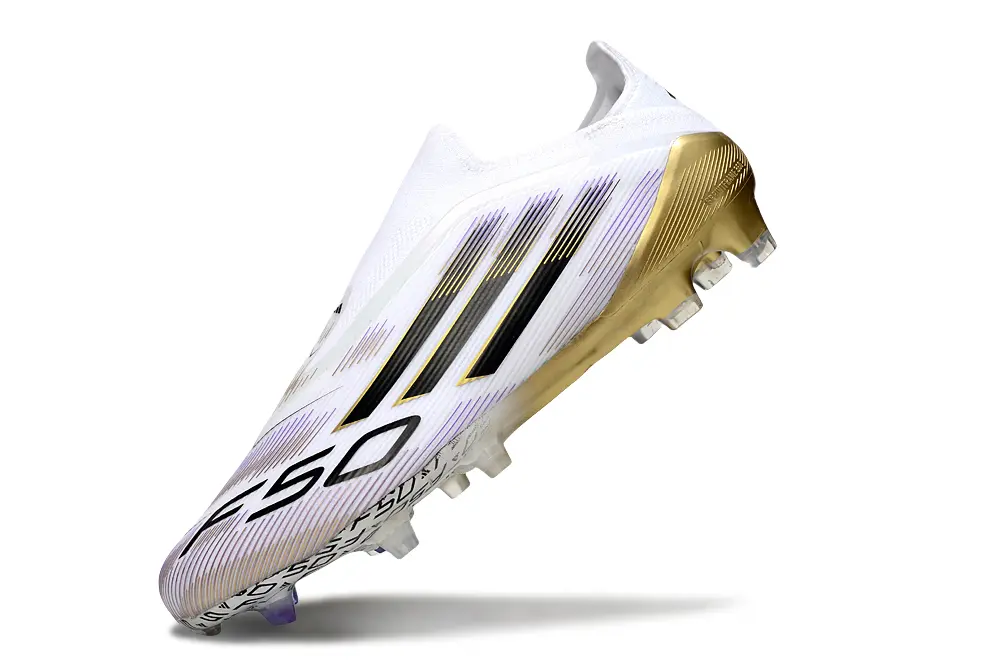 Adidas F50 Elite Laceless FG - White/Golden Glory/Black Shadow