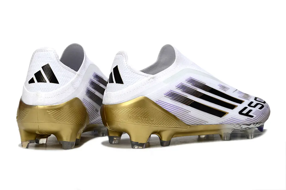 Adidas F50 Elite Laceless FG - White/Golden Glory/Black Shadow