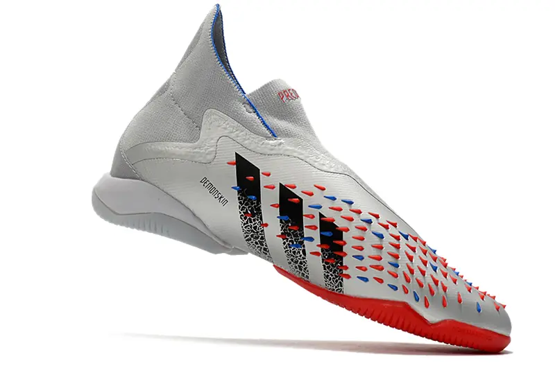 Adidas Predator Freak+ Laceless IC - Silver/Electric Red/Deep Blue