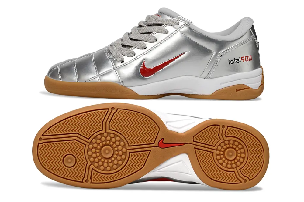 Nike Total 90 III IC - Silver/Crimson Red/Gum Brown