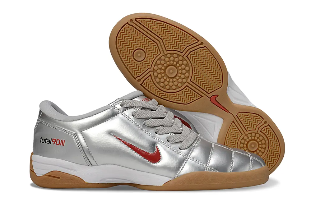 Nike Total 90 III IC - Silver/Crimson Red/Gum Brown