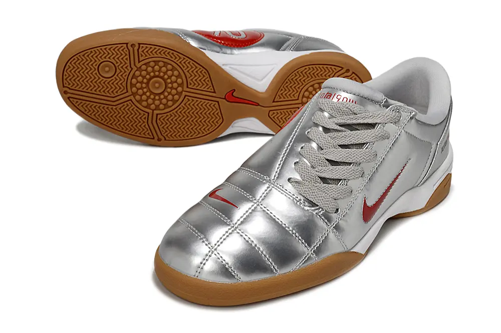 Nike Total 90 III IC - Silver/Crimson Red/Gum Brown