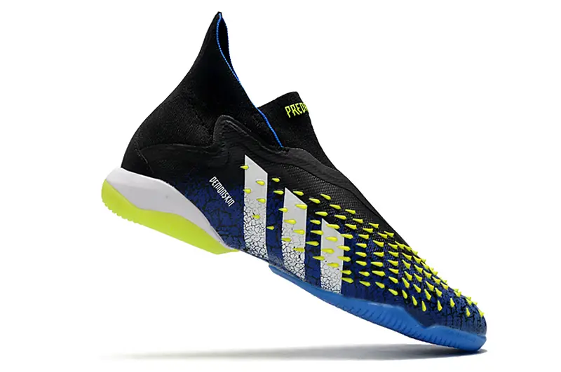 Adidas Predator Freak+ Laceless IC - Black/Electric Yellow/Ocean Blue