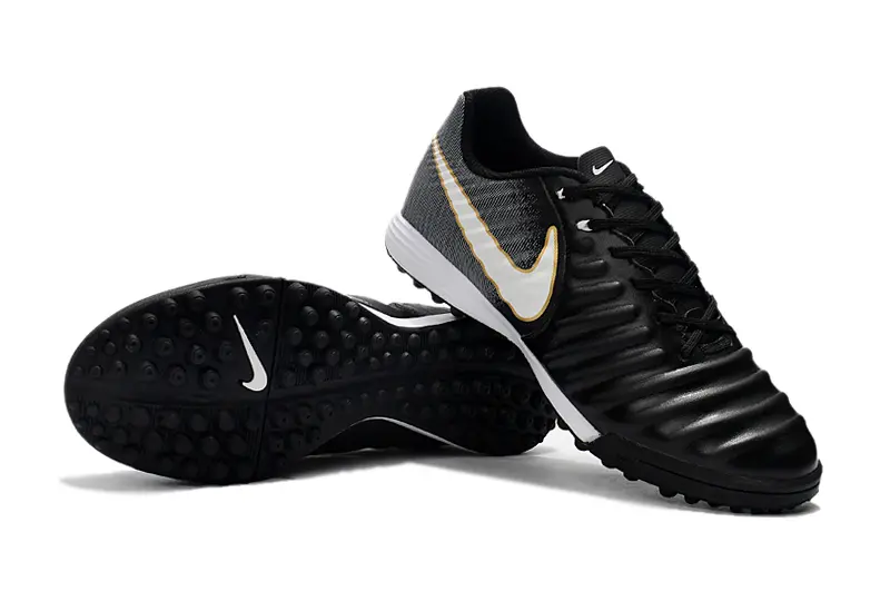 Nike Tiempo Ligera 4 TF - Black/Metallic Gold/White