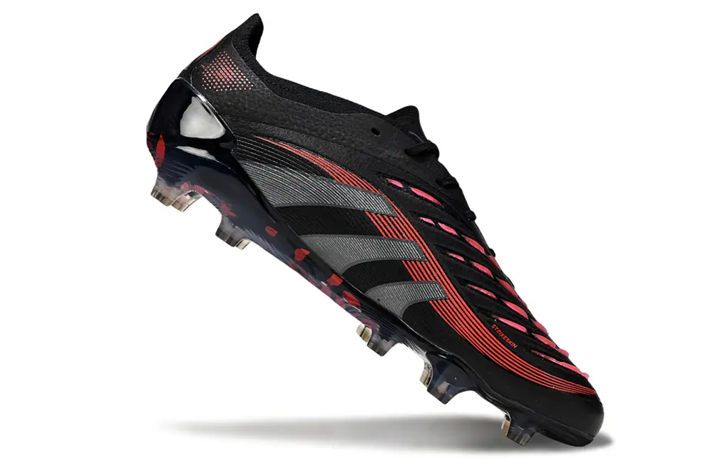 Adidas Predator 25 Elite FG - Black/Charcoal Grey/Fiery Red