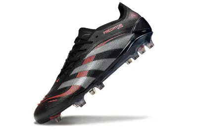 Adidas Predator 25 Elite FG - Black/Charcoal Grey/Fiery Red