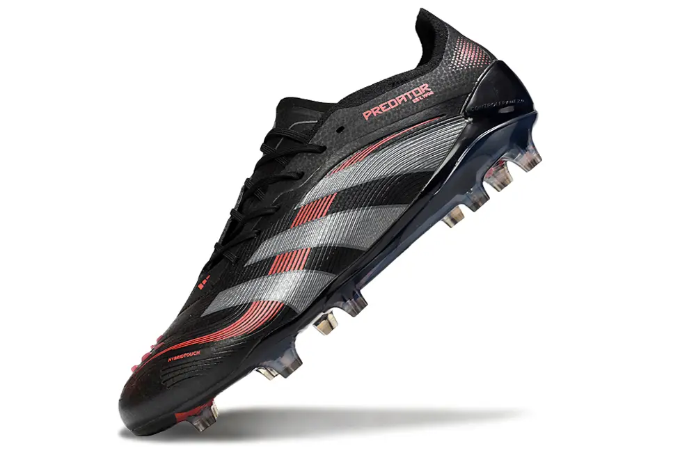 Adidas Predator 25 Elite FG - Black/Charcoal Grey/Fiery Red