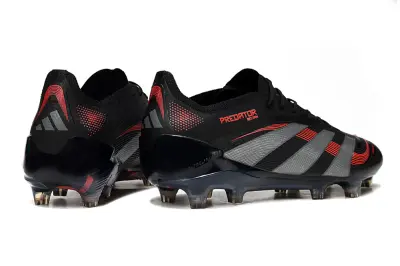 Adidas Predator 25 Elite FG - Black/Charcoal Grey/Fiery Red
