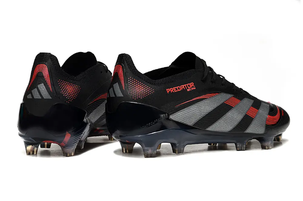 Adidas Predator 25 Elite FG - Black/Charcoal Grey/Fiery Red
