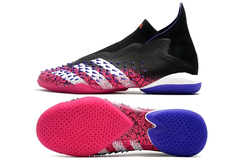 Adidas Predator Freak+ Laceless IC - Black/Vibrant Pink/Deep Purple